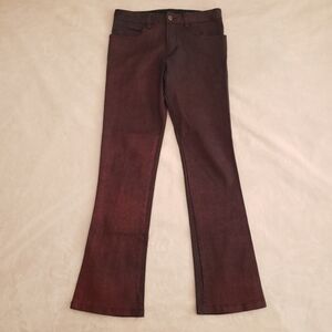 Lip Service Red Metallic Punk Goth Bootcut Jeans Women's Size 30